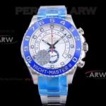 Perfect Replica Rolex JF Yacht-Master ii 44mm Blue Ceramic Bezel Steel Swiss 7750 Watch